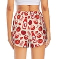 thumbnail image 4 of Goofa Tomatoes Printed Women 2 in 1 Running Shorts,Quick Dry Athletic Workout Shorts,High Waisted Athletic Shorts with Liner Pockets-Small, 4 of 9
