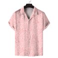 thumbnail image 1 of Grianlook Men Summer Tropical Shirts Short Sleeve Button Up Hawaiian Shirt V Neck Casual Loose Tunic Tops, 1 of 2