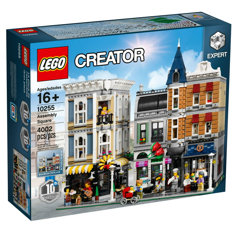 forfremmelse Mundtlig Rummelig LEGO Creator Expert Assembly Square 10255, 10th Anniversary Addition to the  LEGO Modular Building Series, Provides Hours of Creative Play for Adults -  Walmart.com