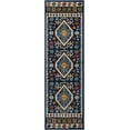 thumbnail image 2 of Well Woven Tulsa Ravia Southwestern Tribal Aztec Bohemian Blue 2'3" x 7'3" Runner Area Rug, 2 of 7