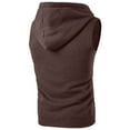 thumbnail image 3 of pxiakgy shirts for men men spring summer vest shirt casual sports solid color top sleeveless zipper hoodie loose pocket blouse top men formal shirts coffee + m, 3 of 6