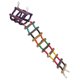 thumbnail image 4 of Madera hámster loro mascota pájaro colorido escalera de escalada puente colgante pájaros juguete, 4 of 8