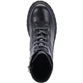 thumbnail image 3 of Aqua College Womens Perel Leather Lugged Sole Combat & Lace-up Boots, 3 of 5