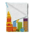 thumbnail image 2 of Charleston Soft Flannel Fleece Blanket, West Virginia Business Travel Concept Colorful Skyline United States of America, Cozy Plush for Indoor and Outdoor Use, 70" x 90", Multicolor, by Ambesonne, 2 of 5