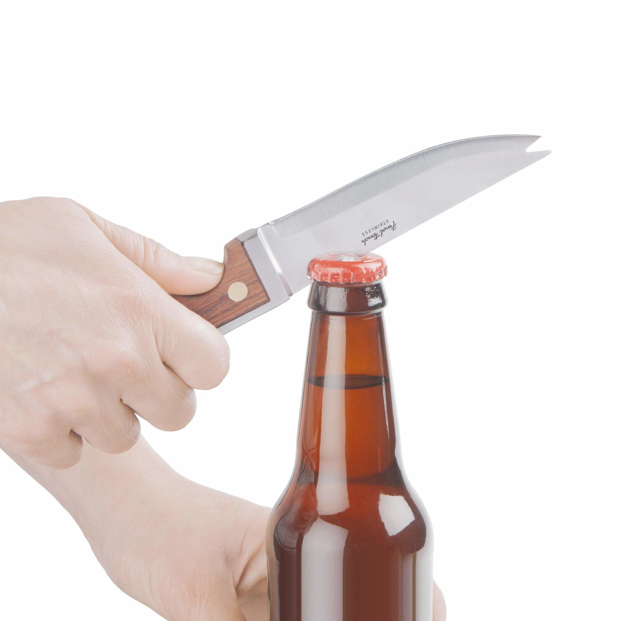 Final Touch Bartender's Bar Knife & Zester Set, 8.7" L, Made of Wood and Stainless Steel