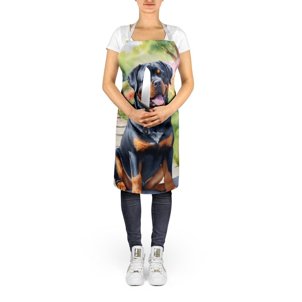 Rottweiler Spring Path Apron 27 in x 30 in