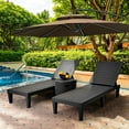 Dextrus 2 Pcs Resin Patio Loungers Set, MultiFunctional, Easy Assembly, Adjustable Outdoor