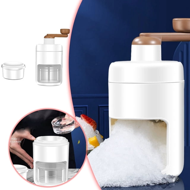 Boreal Craft Rasoir à Glace Portable à Manivelle Machine à Neige Ménagère Petite Machine à Glace Broyeur Manuel Machine à Glace Rasée avec 1 Tasse à Glace Réutilisable pour Faire des Cônes de Neige Fouet à Glace compatible avec Machine