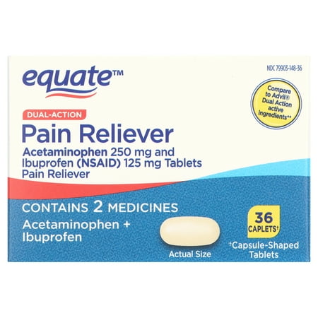 Equate Dual Action IBU/APAP, 36 Count
