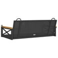 thumbnail image 6 of vidaXL Swing Bench Black 42.9"x24.4"x15.7" Poly Rattan, 6 of 8