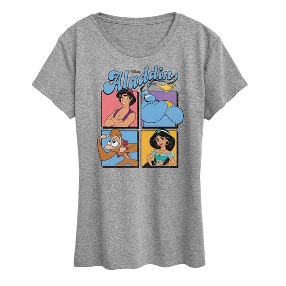 Disney - Aladdin Character Group - Women's Short Sleeve Graphic T-Shirt