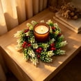 thumbnail image 3 of WWG Candle Ring, Plastic Candle Wreath for Dining Table, 7.87 Inch Diameter, Festive Decoration for Party, Home, Fireplace, Includes 1 Piece, Versatile Candle Holder for Cylindrical Candles, 3 of 6