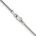 thumbnail image 3 of Auriga Fine Jewelry 10K White Gold 1.5 mm Diamond-cut Wheat Chain Necklace for Women 16", 3 of 6