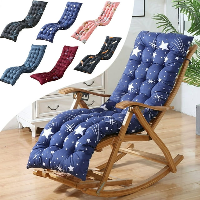 Wzzjkit Rocking Chair Cushion, High Back Patio Chair Cushions - Thickened Double Sided Recliner Cushion, Indoor/Outdoor Pads with Ties, Fade-Protection & All Season All Weather Replacement