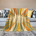 thumbnail image 2 of Fenyluxe Sunburst Pattern Print Throw Blanket for Bed Couch Car | Soft Flannel Blanket Gifts for All Seasons | Lightweight and Anti-Wrinkle Blanket - 3 Sizes Available 60x80in, 2 of 6