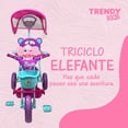 thumbnail image 4 of Triciclo Elefante Rosa Trendy Kids Con Toldo, 4 of 7