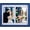 Navy Blue, variant on Collage Picture Frame, Double 4x6 Picture Frame with Mat, Fits 8x10 or Two 4x6 Photos, Tempered Glass, for Tabletop or Wall Mount-Classic Black