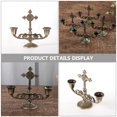 thumbnail image 3 of unbranded 2Ud Velas De Metal Negro Estilo Europeo Doble Vintage Para, 3 of 8