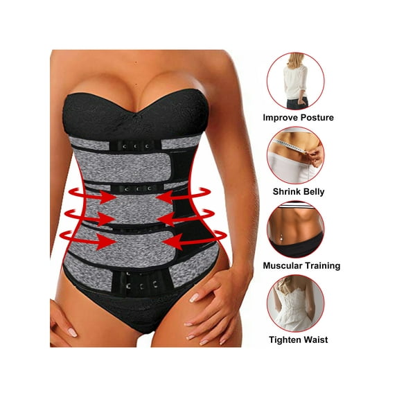 KingShop Women Waist Trainer Belt Tummy Control Workout Waist Cincher Sauna Sweat Girdle Sport Waist Trimmer Slim Belly Band