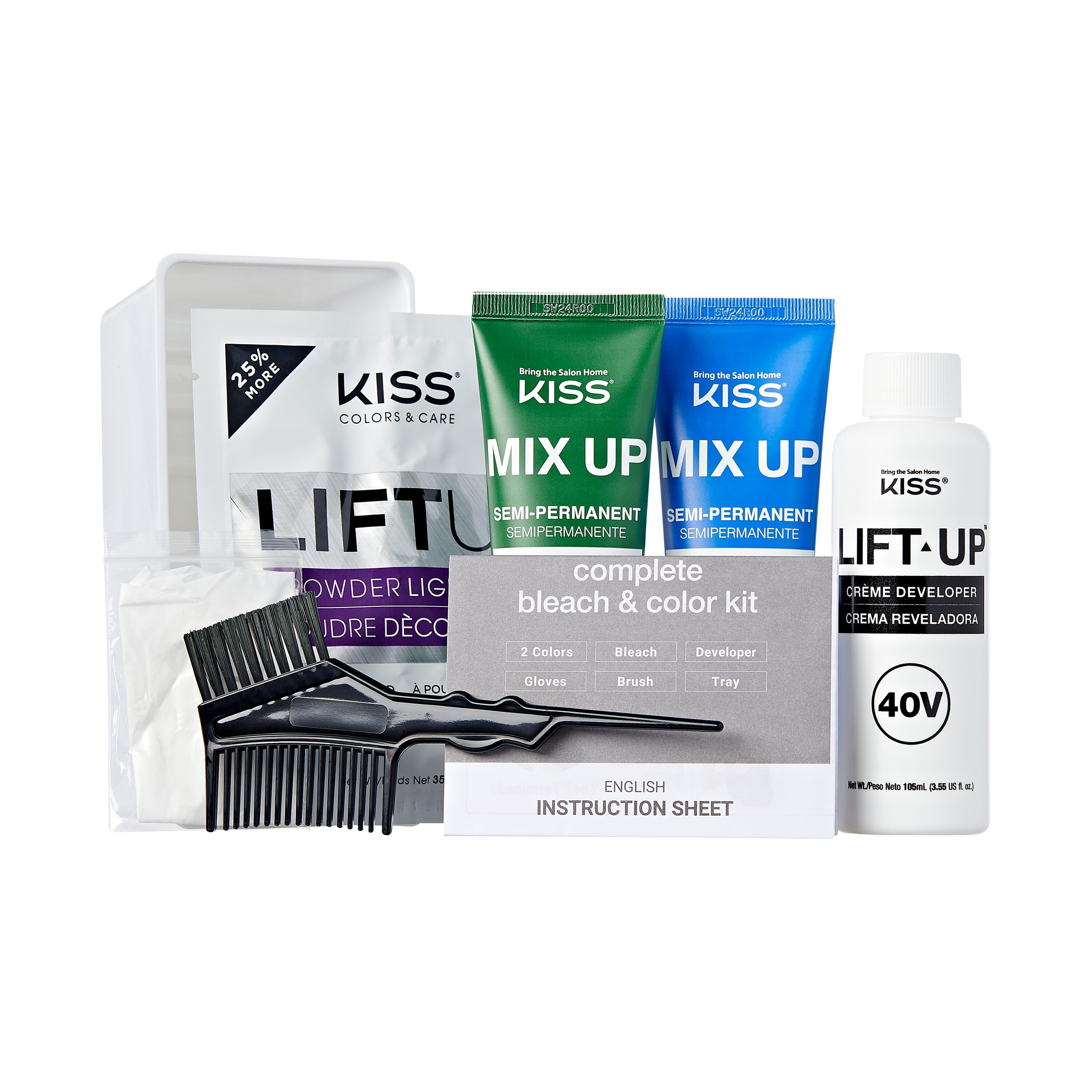 KISS Mix Up Complete Bleach & Semi-Permanent Hair Color Kit
