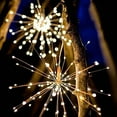 thumbnail image 2 of 2 Pack Firework Fairy Light, 200 LED 8 Mode LED Starburst Lights Copper Wire Twinkle Light with Remote Control for Patio Lawn Backyard Landscape Wedding Party Decorations (Warm White), 2 of 12