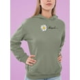 thumbnail image 2 of Daisy Hand Drawn Blessed Text    Hoodie Women -Image by Shutterstock, Female Medium, 2 of 4