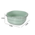 thumbnail image 3 of Multi-Functional Kitchen Sink Basket | Strainer & Food Catcher for Washing Fruits & Vegetables | Plastic Colander with Drain Holes | Yellow, Green, or Khaki | 1-Pack, 3 of 5