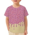 thumbnail image 2 of WhouRiu Boys Ice Cream Graphic Tees Kids Short Sleeve Crew Neck Tshirt Comfortable Cute Casual Summer T Shirts,3-4 Years, 2 of 3