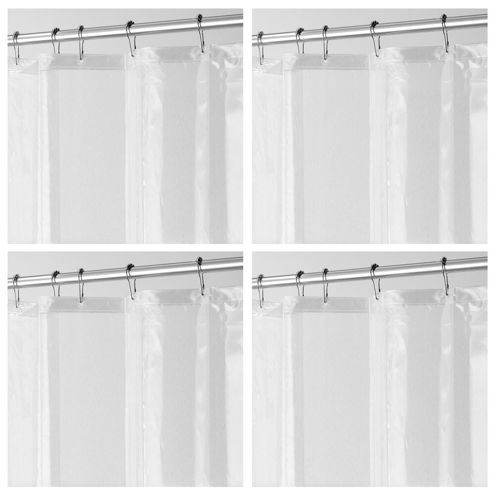 72" x 108" Clear mDesign X-WIDE Waterproof Vinyl Shower Curtain Liner 4.8-GA 