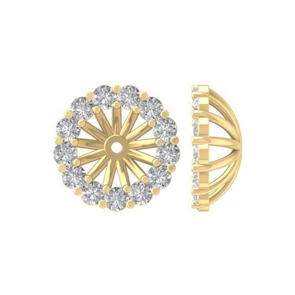 ARAIYA FINE JEWELRY 14K Yellow Gold Diamond Earring Jackets(1 1/20 cttw, I2-I3 Clarity, I-J Color)