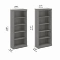 thumbnail image 3 of Bush Furniture Saratoga Tall 5 Shelf Bookcase - Set of 2, 3 of 7