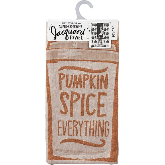 Fall Autumn Pumpkin Spice Everything Kitchen Towel