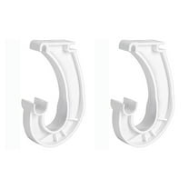 Hanging J Shape Closet Rod Bracket White 2Pc JWDX, 2Pcs Hanging Closet Rod Support Closet Shelf Rod Holder Sturdy J Shaped Closet Brackets for Hanging Clothes Cabinets Storage and Curtain