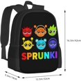 thumbnail image 3 of Sprunki Backpack Cute Cartoon Character 3d Printed Travel Backpack Hiking Large Capacity Backpack Lightweight Backpack, 3 of 8