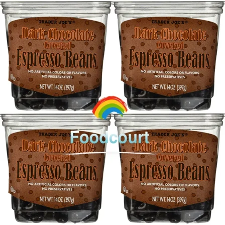 4 Pack Dark Chocolate Covered Espresso Beans – 14 oz Each – Bold & Energizing, Perfect for Snacking and Gifting