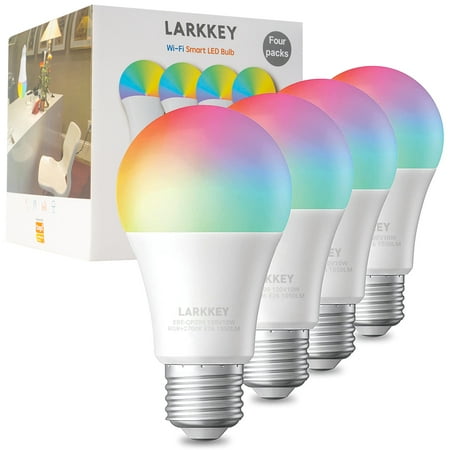 

Wi-Fi Smart Light Bulbs E26 Color Changing Led Bulb Works with the App 2.4Ghz WiFi Only 1050 Lumens 10W Dimmable RGB Warm White 2700K Smart Home Lighting 4 Pack
