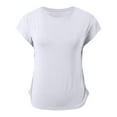 thumbnail image 3 of SHITINN Fashion Casual Women Short Sleeve Solid O Neck Tops Ladies Tee T Shirt Women's Shirts Short Sleeve Womens Tops Womens Summer Clothes, 3 of 4