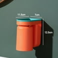 thumbnail image 2 of Taza montada en la pared del tenedor del cepillo de dientes, almacenamiento flexible del ahorro de espacio del drenaje del agua, 2 of 5