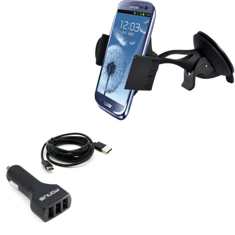 Car Charger with Car Mount for Samsung Galaxy S20/Ultra/Plus Phones