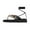 Black, variant on OAVQHLG3B Women's Casual Beach Flat Bottom Chain Decorative Ankle Cross Strap Thong Sandals