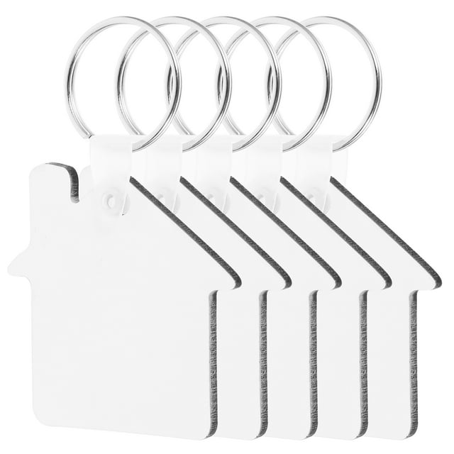5 llaveros de sublimación en blanco, llaveros con dijes en blanco, llaveros artesanales, colgantes en blanco