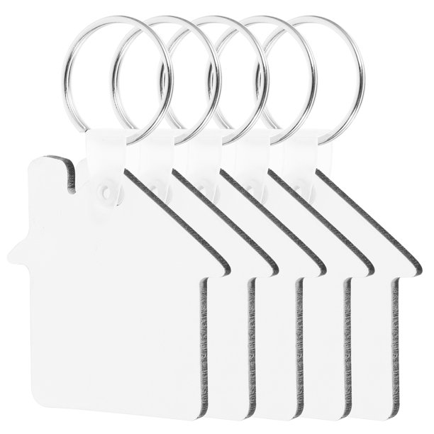 5 llaveros de sublimación en blanco, llaveros con dijes en blanco, llaveros artesanales, colgantes en blanco