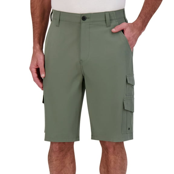 IRON Clothing Men's Flex Waistband Stretch Hybrid Multi Pocket Cargo Short