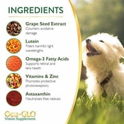 Ocu-GLO PB Vision Supplement for Medium & Large Dogs Easy to Administer Powder Blend with Lutein, Omega-3 Fatty Acids, Grape Seed Extract & Antioxidants to Promote Eye Health, 90ct Powder Capsules