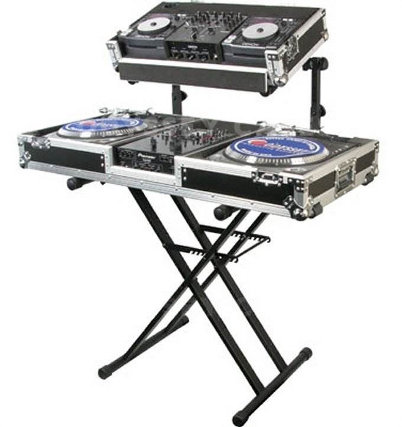 NEW! Odyssey Cases LTBXS2 DJ Coffin/Keyboard/Laptop Folding Dual Tier X-Stand