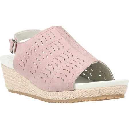 

Women s Propet Marlo Espadrille Wedge Sandal Pink Blush Sheepskin 9 2E