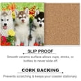 thumbnail image 2 of GZHJMY Group of Siberian Husky Puppy Dogs Printed Square Ceramic Coaster for Drinks with Cork Base for Coffee Cups, Place Mats for Home Decor, 6 Pcs, 2 of 4