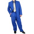 thumbnail image 2 of Stylish 2pc. Men's Regular Fit Dress Suit with 1 Free Pair of Socks - Royal Blue 42R, 2 of 6