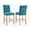 Blue 121, variant on Counter Height Bar Stools Set of 2, Button Tufted Back Solid Wood Stools for Kitchen Island, 24.5-Inch Seat Height, Gray Linen Look Fabric