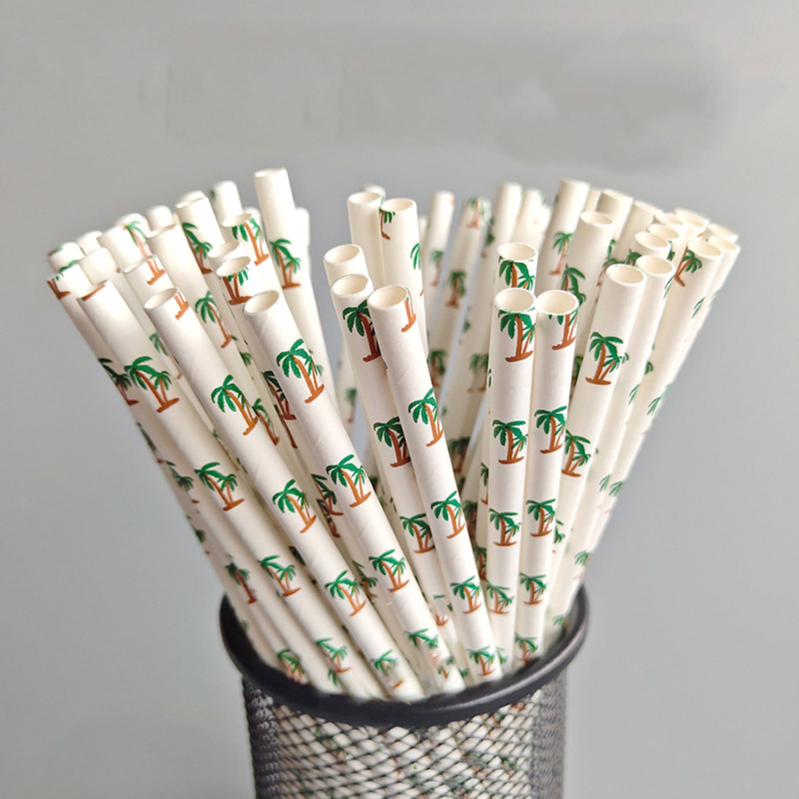25pcs Paper Straws Colorful Drinking Straws Disposable Bendy Plastic Straws 